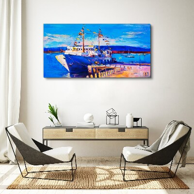 Foto leinwand Marina an einem sonnigen Tag