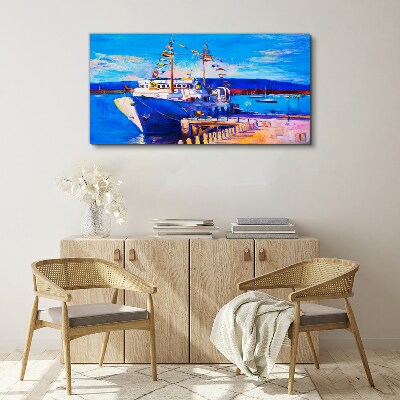 Foto leinwand Marina an einem sonnigen Tag
