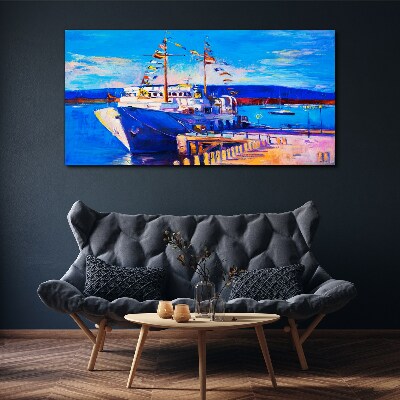 Foto leinwand Hafen Meer Schiffe Himmel