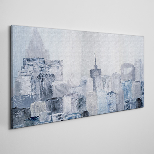 Wandbild Graublaues Stadtpanorama