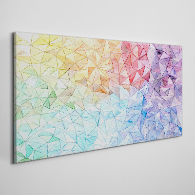 Wandbild Buntes Dreiecksmosaik
