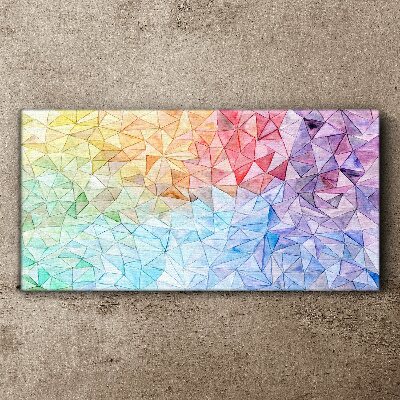 Wandbild Buntes Dreiecksmosaik
