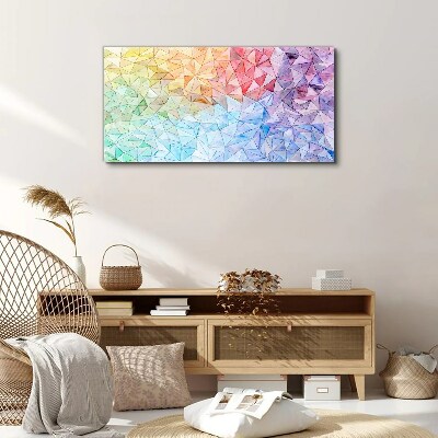 Wandbild Buntes Dreiecksmosaik