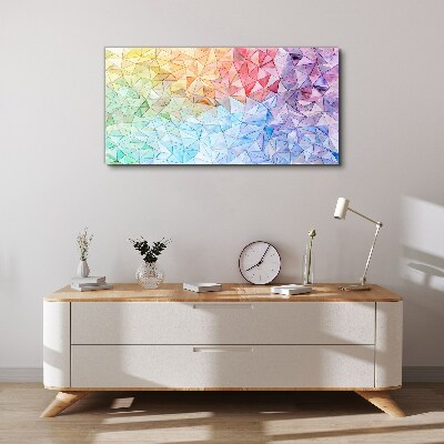 Wandbild Buntes Dreiecksmosaik