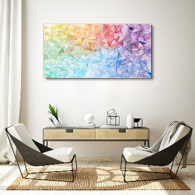 Wandbild Buntes Dreiecksmosaik