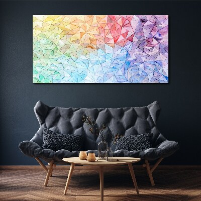 Wandbild Buntes Dreiecksmosaik