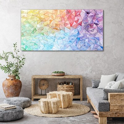 Wandbild Buntes Dreiecksmosaik