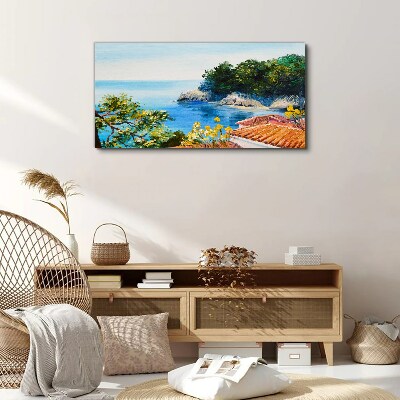 Foto auf leinwand Die friedliche Uferlandschaft des Meeres