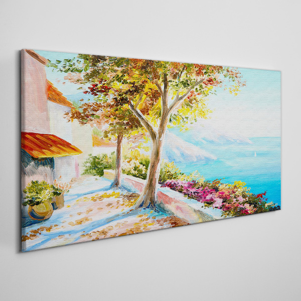 Foto auf leinwand Sommerliche Küstenlandschaft