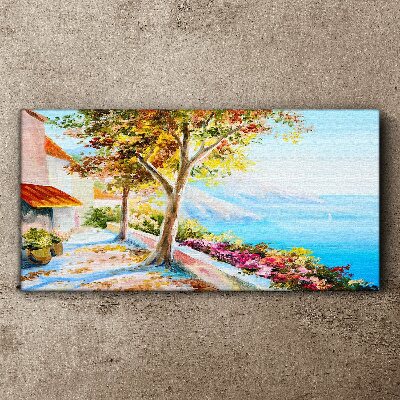 Foto auf leinwand Sommerliche Küstenlandschaft