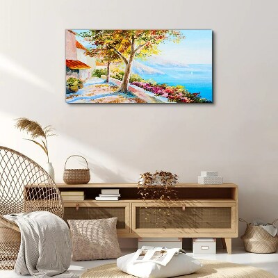 Foto auf leinwand Sommerliche Küstenlandschaft