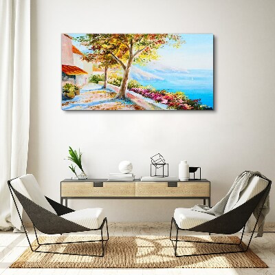 Foto auf leinwand Sommerliche Küstenlandschaft