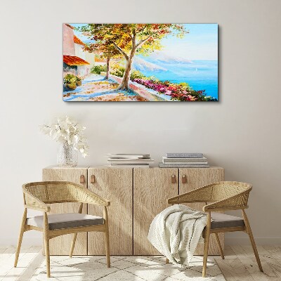 Foto auf leinwand Sommerliche Küstenlandschaft