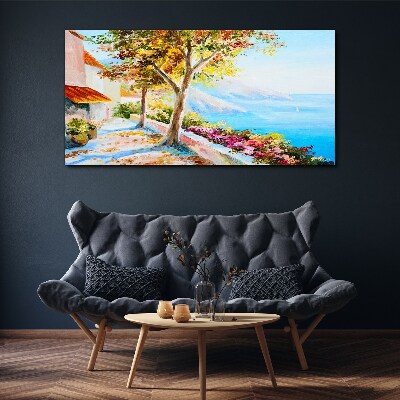 Foto auf leinwand Sommerliche Küstenlandschaft