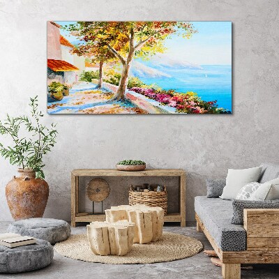 Foto auf leinwand Sommerliche Küstenlandschaft