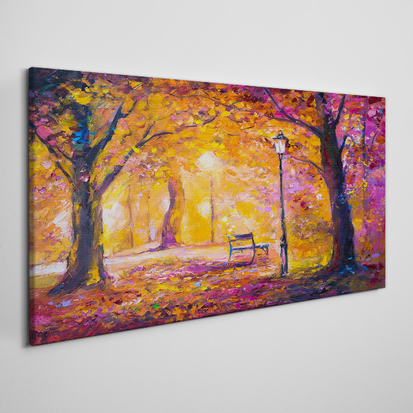 Foto auf leinwand Goldener Herbst im Park