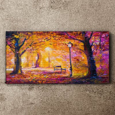 Foto auf leinwand Goldener Herbst im Park