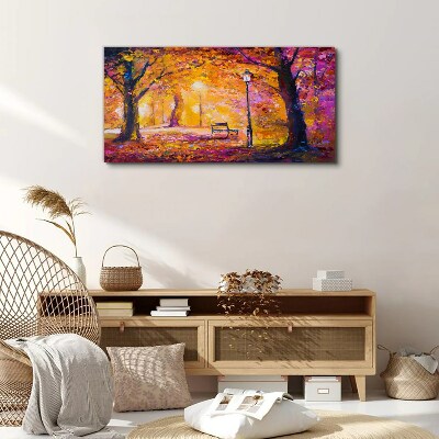 Foto auf leinwand Goldener Herbst im Park