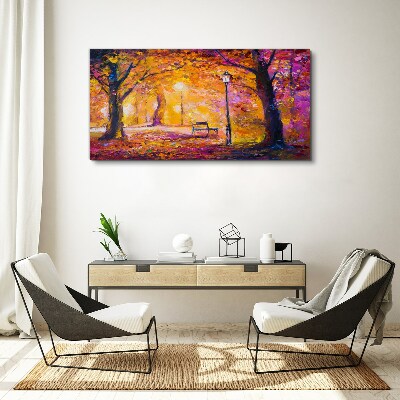 Foto auf leinwand Goldener Herbst im Park