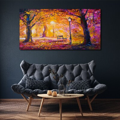 Foto auf leinwand Goldener Herbst im Park