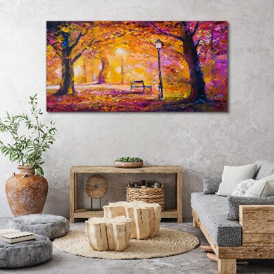 Foto auf leinwand Goldener Herbst im Park