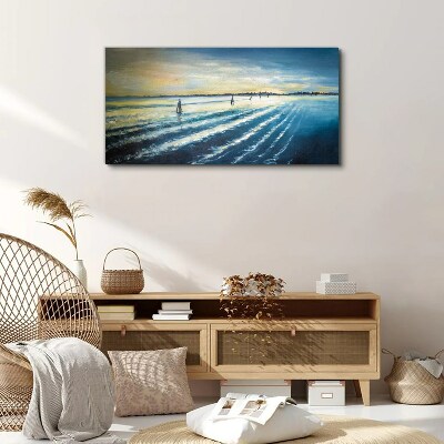 Bild auf leinwand Ein ruhiger Hafen bei Sonnenuntergang