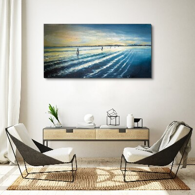 Bild auf leinwand Ein ruhiger Hafen bei Sonnenuntergang