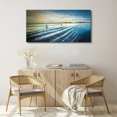 Bild auf leinwand Ein ruhiger Hafen bei Sonnenuntergang