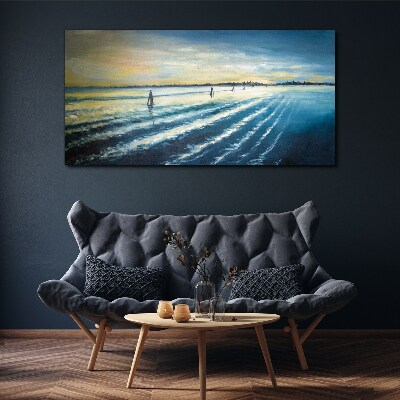 Bild auf leinwand Ein ruhiger Hafen bei Sonnenuntergang