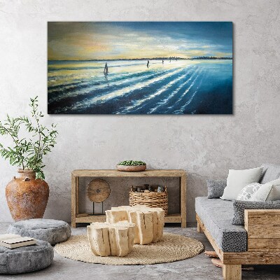 Bild auf leinwand Ein ruhiger Hafen bei Sonnenuntergang