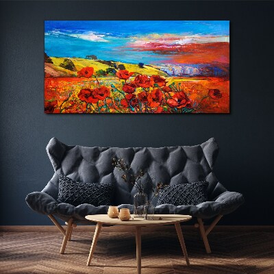 Foto auf leinwand Blumenfelder in der Sommersonne