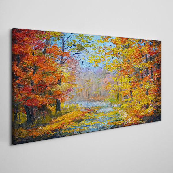 Foto auf leinwand Herbstlandschaft im Wald