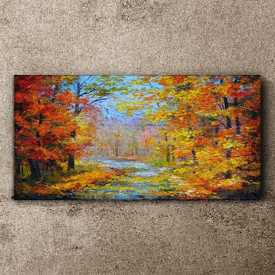 Foto auf leinwand Herbstlandschaft im Wald