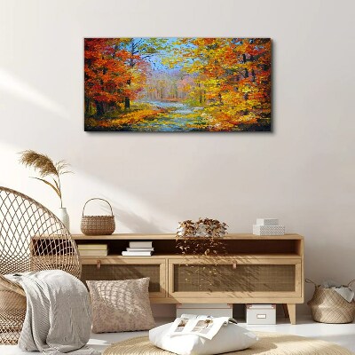 Foto auf leinwand Herbstlandschaft im Wald