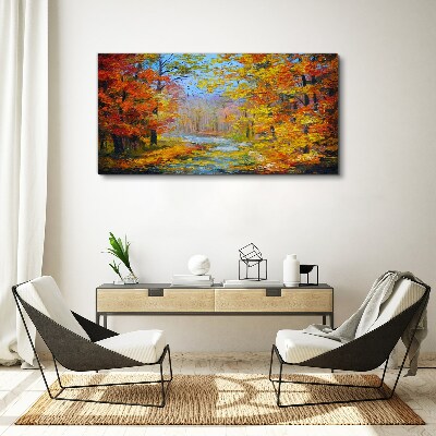 Foto auf leinwand Herbstlandschaft im Wald