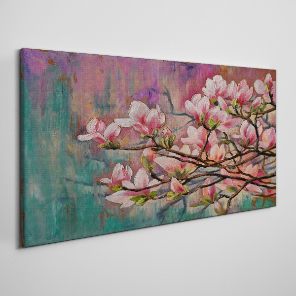 Bild auf leinwand Magnolienblüten vor dem Hintergrund des Frühlings