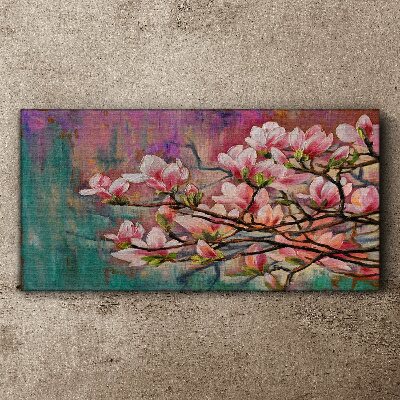 Bild auf leinwand Magnolienblüten vor dem Hintergrund des Frühlings