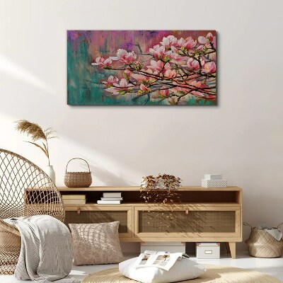 Bild auf leinwand Magnolienblüten vor dem Hintergrund des Frühlings