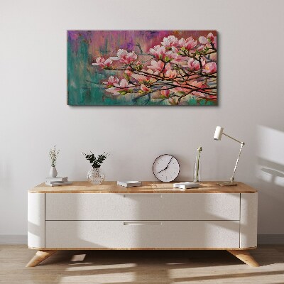 Bild auf leinwand Magnolienblüten vor dem Hintergrund des Frühlings