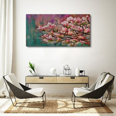 Bild auf leinwand Magnolienblüten vor dem Hintergrund des Frühlings