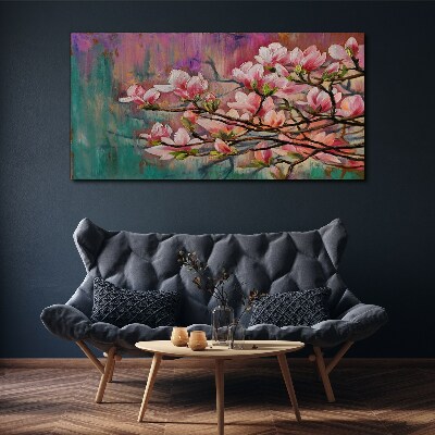 Bild auf leinwand Magnolienblüten vor dem Hintergrund des Frühlings