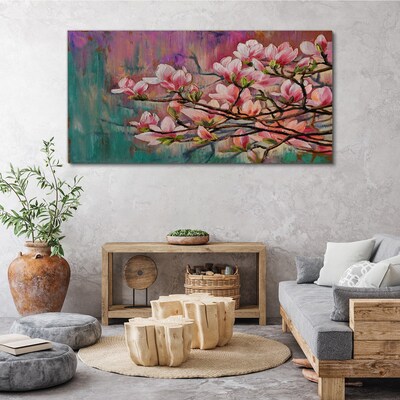 Bild auf leinwand Magnolienblüten vor dem Hintergrund des Frühlings