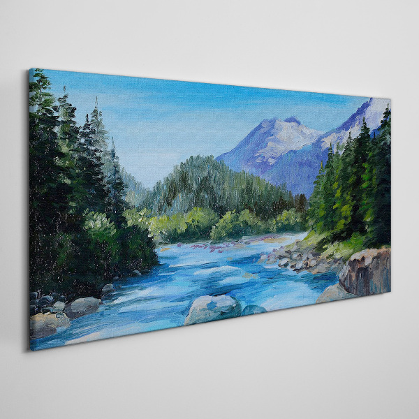 Foto auf leinwand Berglandschaft mit Fluss