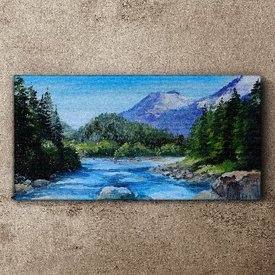 Foto auf leinwand Berglandschaft mit Fluss