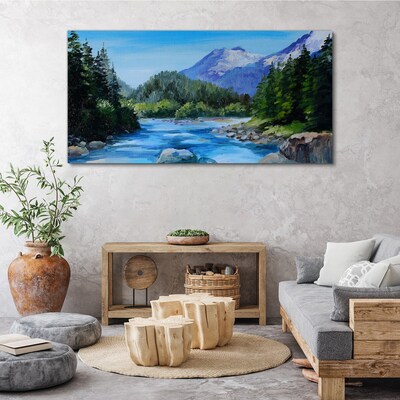 Foto auf leinwand Berglandschaft mit Fluss
