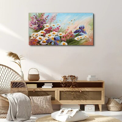 Foto auf leinwand Frühlingsblumenstrauß in der Sonne