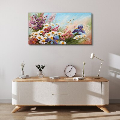 Foto auf leinwand Frühlingsblumenstrauß in der Sonne