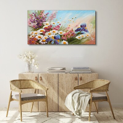 Foto auf leinwand Frühlingsblumenstrauß in der Sonne