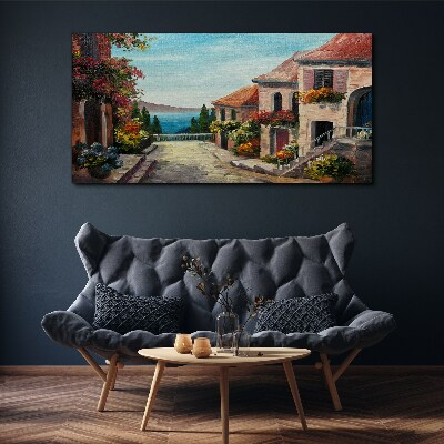 Foto auf leinwand Eine charmante Küstenstraße
