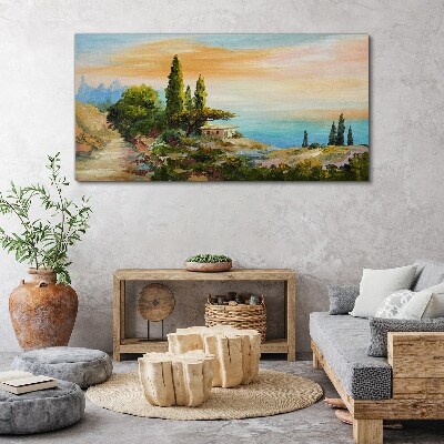 Foto auf leinwand Eine friedliche Küstenlandschaft